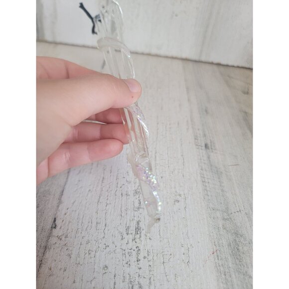 Acrylic spiral icicle glitter ornament Xmas decor - Picture 5 of 8